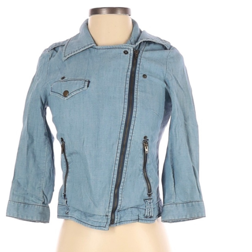 Chambray American Eagle Outfitters Moto Jacket
